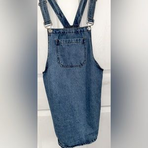 Forever 21 Denim Overall Skirt Dress